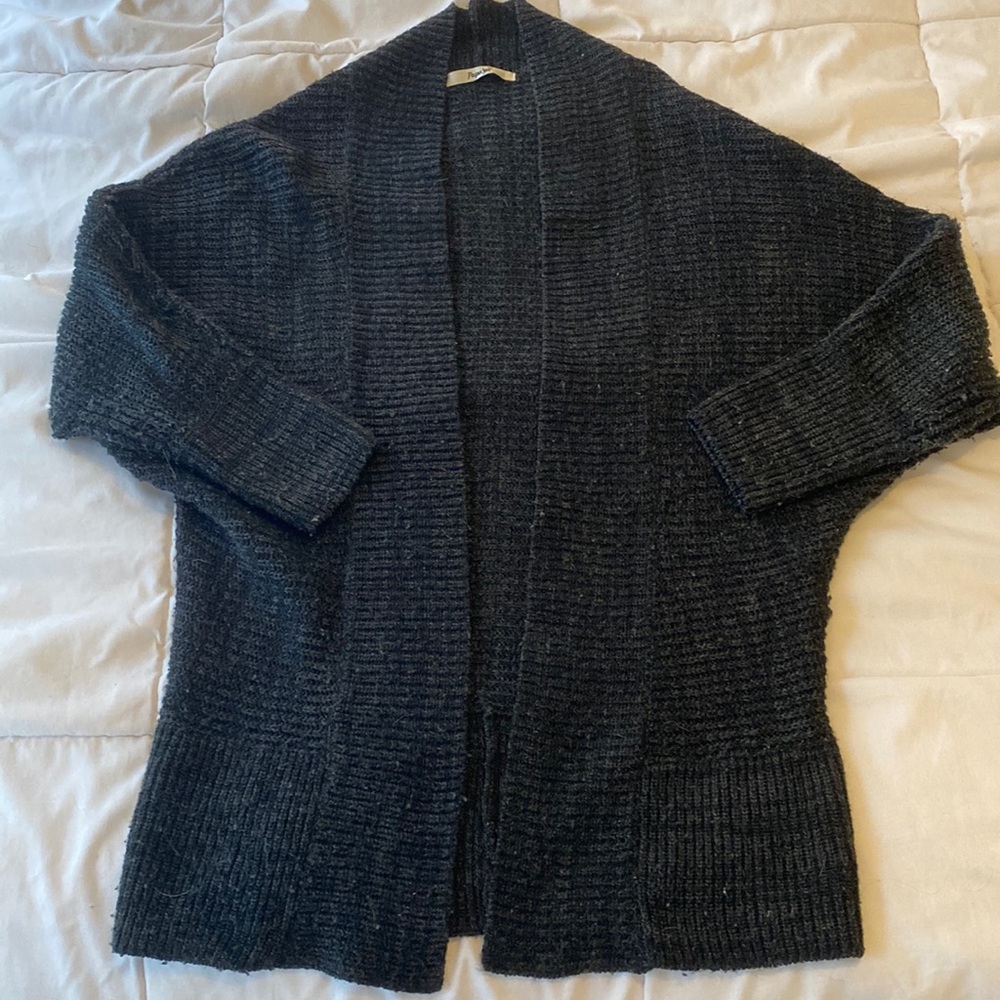 comfy black knit cardigan